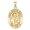 Yellow Gold, variant on Saint Gianna Beretta Molla Round Religious Medal - 1 Inch X 1 Inch - Sterling Silver