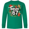 thumbnail image 3 of Inktastic Bruh 67 Christmas Holiday Cheer Long Sleeve Youth T-Shirt, 3 of 5