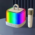 thumbnail image 1 of Altavoz Bluetooth, máquina de karaoke con micrófono y audio Bluetooth para adultos y niños, subwoofer, sistema de altavoces Bluetooth portátil con 1 reproductor de micrófono inalámbrico, audio Bluetoo, 1 of 9