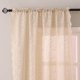 thumbnail image 3 of Xiao Hua Cortinas para dormitorio - Beige, 241*130 cm, 2 paneles, cortinas opacas ligeras, cortinas de poliéster con bolsillo para barra, cortina opaca., 3 of 5