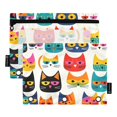thumbnail image 2 of Heads Cats 2 Pack Pencil Pouches Zipper Pencil Case 3 Ring Pencil Pouch Cosmetic Bag, 2 of 6