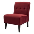 thumbnail image 1 of Hawthorne Collection Accent Fabric Tuffed Chair in Walnut, 1 of 1
