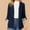 Navy, variant on Mnyycxen Women's Casual Business Blazer 3/4 Sleeve Button Solid Open Front Jackets Work Office Blazers Tops with Pockets
