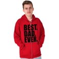 thumbnail image 3 of Cool Father's Day Best Dad Ever Zip Hoodie Sweatshirt Men Brisco Brands S, 3 of 6