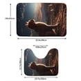 thumbnail image 3 of Xecao Pyramid Desert Cat 2-Piece Vintage Seamless Anti-Skid Mat Set, featuring a stylish pattern for a safe and elegant toilet rug experience, 3 of 6