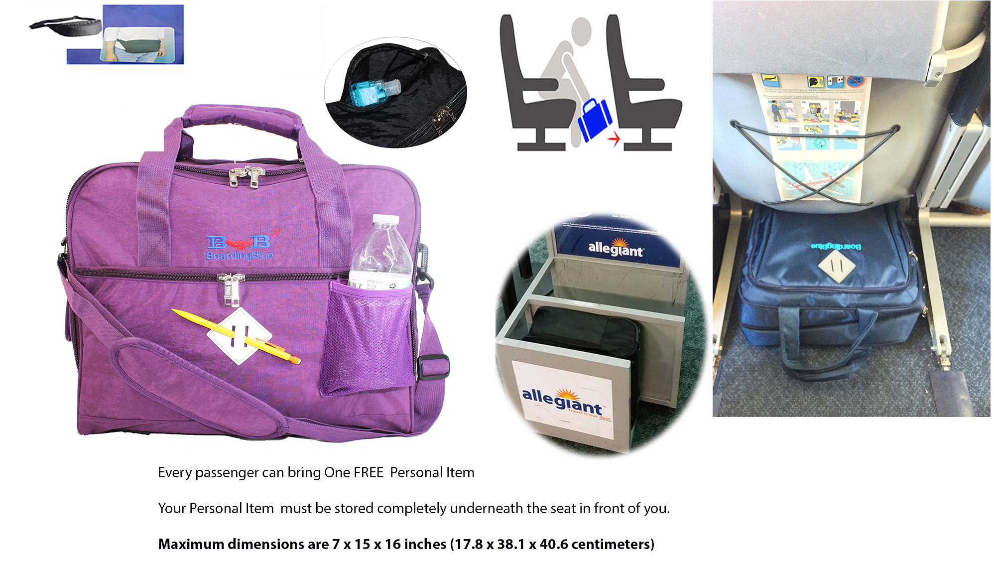 allegiant airlines carry on size