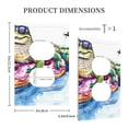 thumbnail image 3 of Haiem Alligator Donut Pool Float Pattern Decorative Wall Plates, 1-Gang 5.0" x3.0", Unbreakable Thermoplastic Faceplate Cover for Decorator Receptacle Outlet & Switch-Style S, 3 of 6