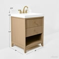 thumbnail image 3 of Momo 24 in. Bath Vanity Set in Oak with White Quartz Top and Undermount Basin, 3 of 8