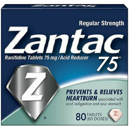 Zantac 75 Heartburn Relief, Regular Strength, 80