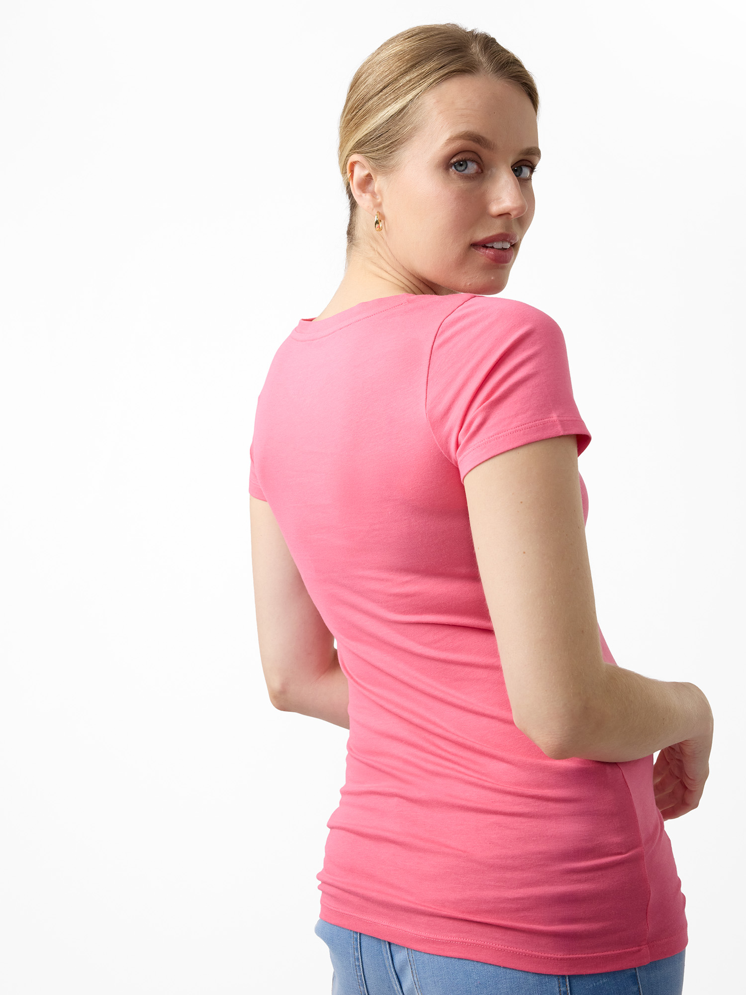 Ingrid & Isabel For Every Belly Women's Maternity Short Sleeve Fitted Scoop Tee, Sizes S-XXL