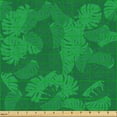 thumbnail image 2 of Ambesonne Jungle Fabric by the Yard Upholstery, Boho Style Drawn Leaf Print, 3 Yards, Fern Green Green, 2 of 5