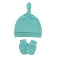 thumbnail image 5 of Baby Hats and Mittens Infant Cotton Beanie Gloves No Scratch Set Newborn Hospital Hat for Boys Girls, 5 of 6