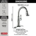 thumbnail image 6 of Delta 9197T-Dst Cassidy Pull-Down Kitchen Faucet - Lumicoat Polished Nickel, 6 of 7