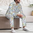 thumbnail image 7 of Picia Beautiful wild flower forest Pattern Men’s Long-Sleeve Sleepwear Set - Soft 2-Piece Loungewear with Pockets, Comfy PJs for Relaxing Nights-XX-Large, 7 of 7
