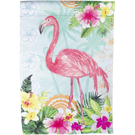 Tropical Flamingo Spring Outdoor Garden Flag 18 x 12.5 Inches