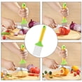 thumbnail image 4 of Oleegame 1 Pce Coupe-Frites Coupe-Oignons Coupeur d'Oignons en Acier Inoxydable Support à Oignons pour Trancher et Ranger Oignons Tomate Oeufs et Légumes Couvercle Protecteur Inclus Lave-Vaisselle Vert, 4 of 8