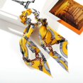 thumbnail image 4 of Hair Scrunchies Satén Seda Pañuelo para el cabello Bow Scrunchie Floral Hair Ties Accesorios para el cabello para mujeres y niñas (3 piezas) JAMW Sencillez, 4 of 5