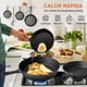 thumbnail image 4 of Sartenes de Hierro Fundido, Sartenes Antiadherentes, Juego de 5 Sartenes Antiadherentes Freír, Multifuncional Sarten Hierro Fundido, 5 Piece Chef Set - 10cm, 14cm, 16cm, 20cm, 26cm, 4 of 9