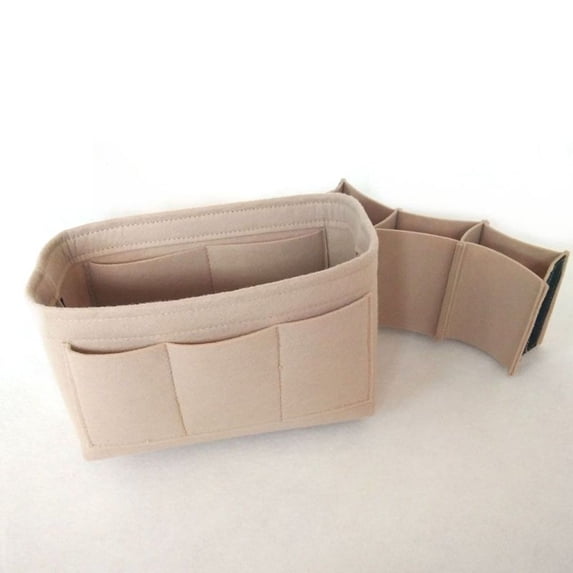 Cosmetic Bags Liner Bag Women Bag Accessories For Toiletry Bag Makeup Bag Storage Bucket Bag Travel Makeup Handbag Organizer Felt Makeup Organizer Cosmetic Inside Bags Handbag Insert Bag BEIGE L