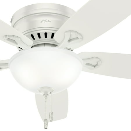 Hunter Fan 52 Low Profile Ceiling Fan In Fresh White With Led