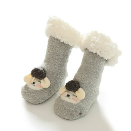 

JDEFEG 2 Socks Children s Long Tube Socks Lamb s Wool Baby Floor Socks Thickened Baby Socks Winter New Warm Thick Toddler Shoes Socks Winter Sock for Baby Boy Cotton Blend Grey L