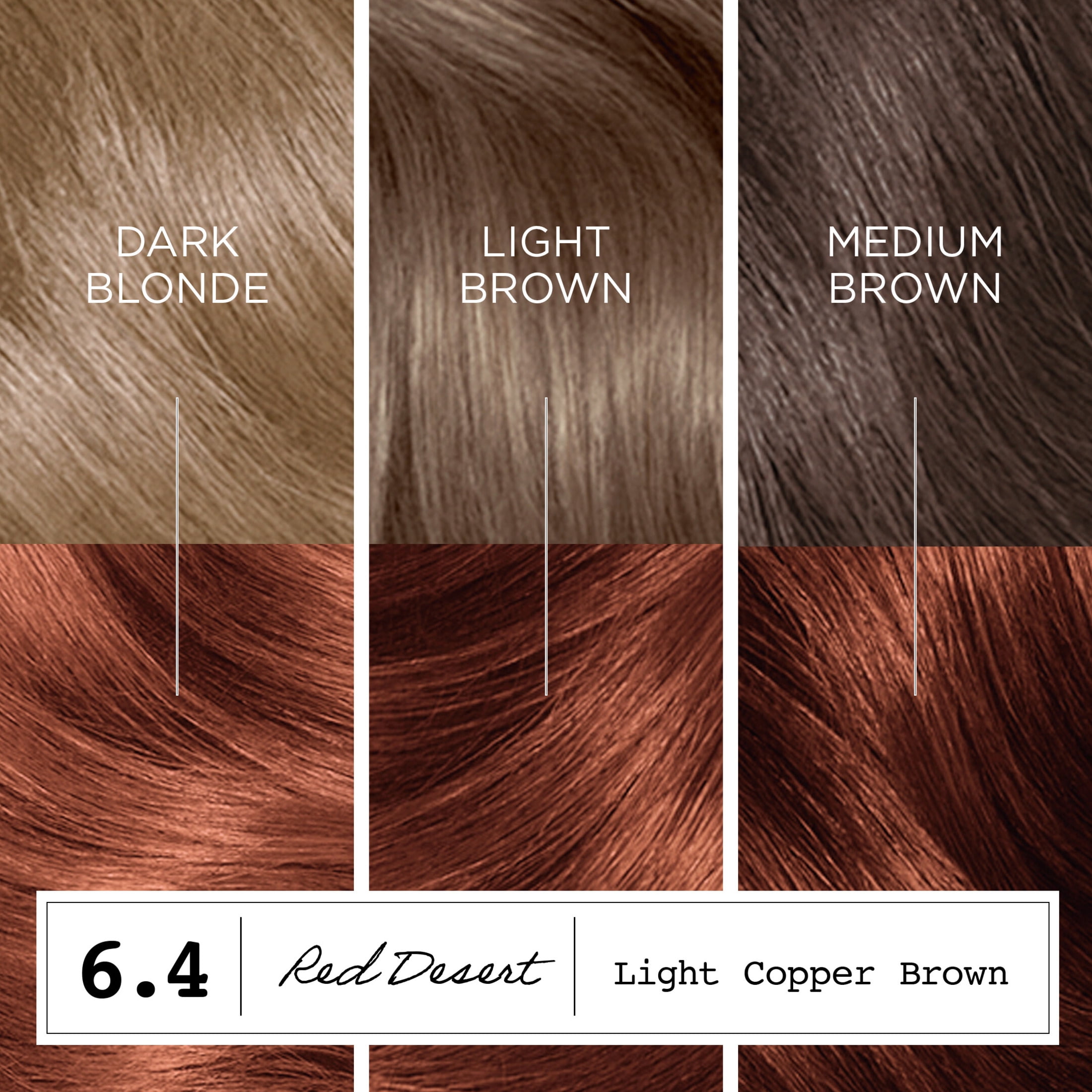 Clairol ColorStrong Permanent Hair Dye 6.4 Light Copper Brown with
