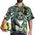 thumbnail image 4 of Cat Men's Printed Casual Button Down Short Sleeve Beach Shirts, 4 of 6