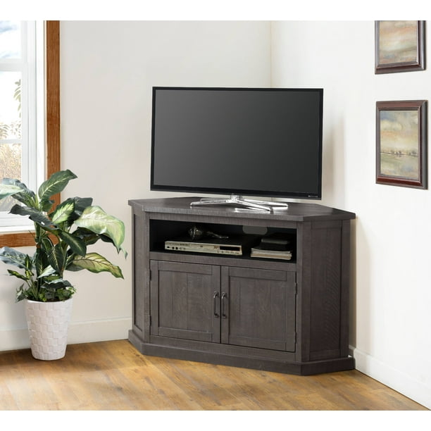 Martin Svensson Home Rustic Corner TV Stand, Grey