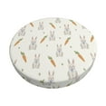 thumbnail image 6 of Uemuo Retro Rabbit Pattern Round Bar Stool Seat Covers Washable Stool Cushion Slipcover Elastic Bar Chair Covers-14 inch, 6 of 7