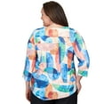 thumbnail image 2 of Alfred Dunner Womens Plus-Size Geometric Stained Glass Asymmetric Top, 2 of 6