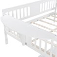thumbnail image 6 of Full Size Daybed with Two Drawers, Solid Wood Daybed Frame with Small Tables on the Left and Right Sides, Wood Slat Support, No Box Spring Needed, White, 6 of 7