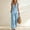 Sky Blue, variant on Women's 2 Piece Solid Color V-Neck Sleeveless Button Vest Cardigan & Side Pocket Wide Leg Pants Set Spring/Summer Outfit Sky Blue,M