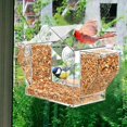 thumbnail image 2 of Prndkhn Window Bird Feeder, Clear Birdfeeder for Window, Squirrel-Proof Bird Watching with Strong Suction Cup, Large Food Storage Design Bird Feeder for Outdoor Decor, 2 of 8