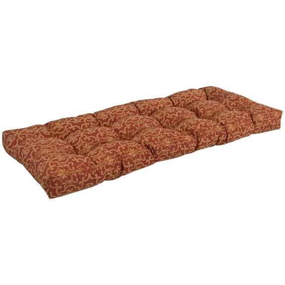 Blazing Needles 51-inch by 19-inch Tufted Patterned Outdoor Spun Polyester Loveseat Cushion