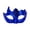 Dark Blue, variant on Halloween Men's Metallic Plastic Half-Mask, Multi-Horn Crown Silhouette with Elastic Strap for Masquerade (1 PC Mask) Red One Size