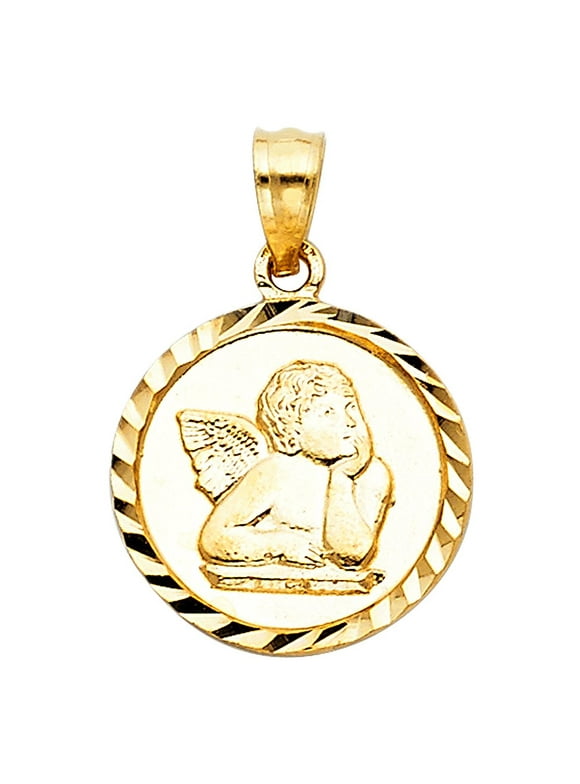 gold guardian angel pendants