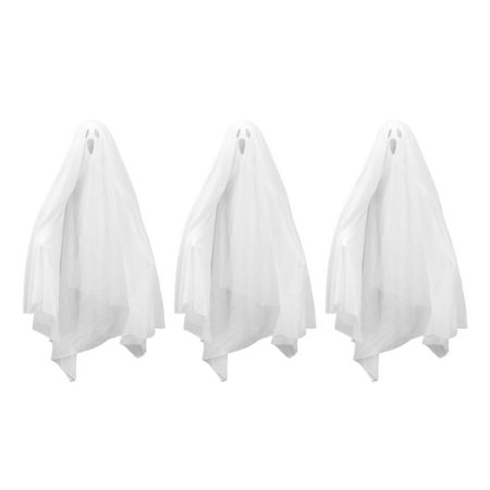 

Halloween Hanging Ghosts Scary Face Glowing In Dark 2 Layers 3Pcs Hanging Light Up Ghosts For Party