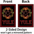 thumbnail image 4 of Yule Garden Flag Christmas Buffalo Plaid Check Pagan Winter Solstice Party Decoration Double Sized Outdoor Yard Sign, 4 of 6