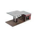 thumbnail image 1 of 1:72 1:64, modelo de escena de arquitectura de casa en miniatura hecha a mano, diseño educativo DIY, paisaje, gasolinera, escena de arquitectura para retro Sunnimix Modelos de gasolineras, 1 of 8