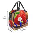 thumbnail image 5 of Lsque Pikmin Print Insulated Lunch Bag with Thick Aluminum Foil Lunch Tote Bag with Front Pocket for Men and Women, Ideal for Work, School, Picnics, and Travel, 5 of 8