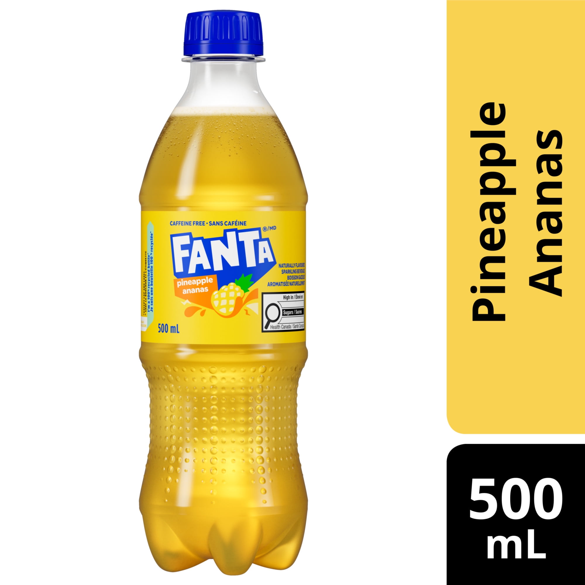 Fanta Pineapple Bottle, 500 mL, Fanta Pineapple