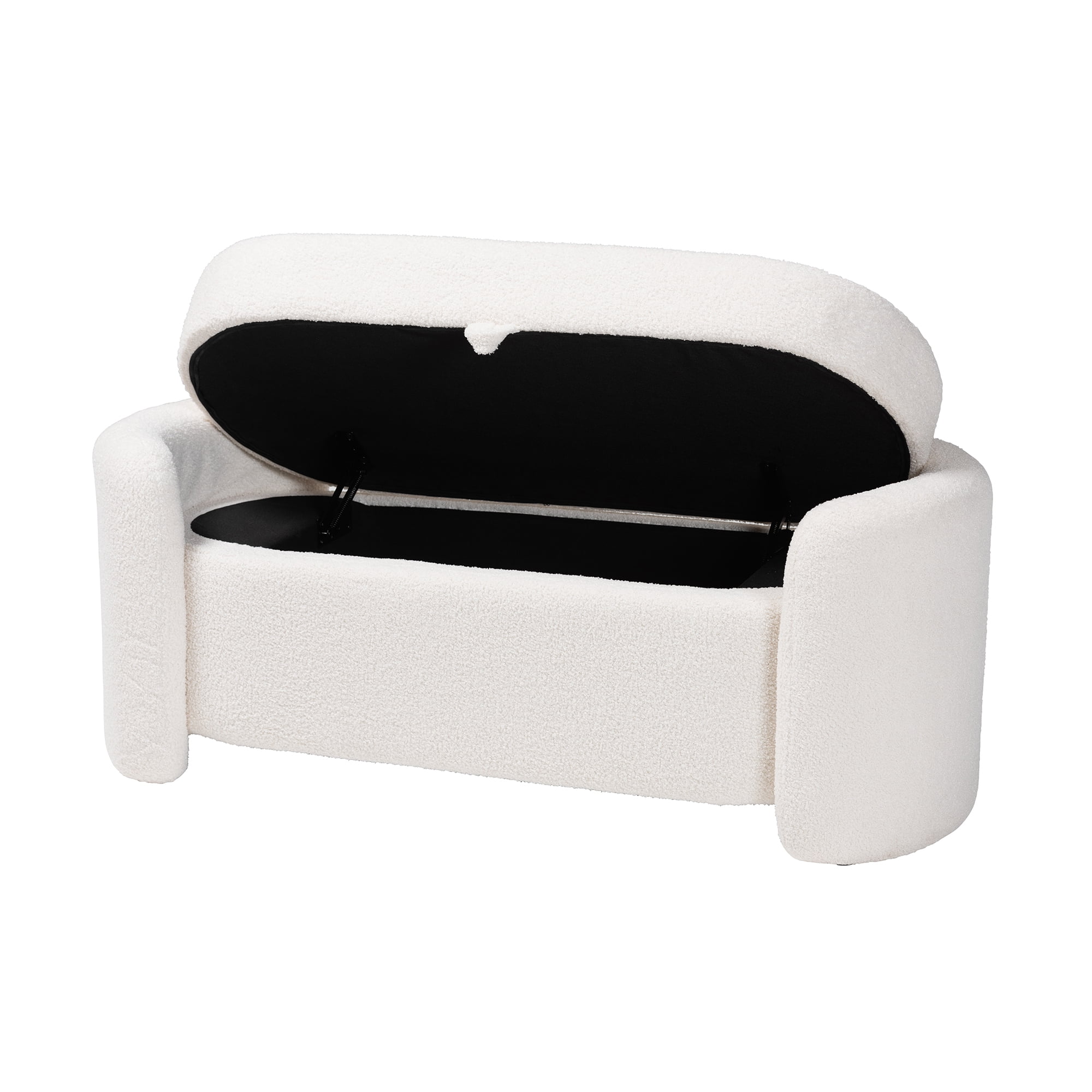 Baxton Studio Eucalyptus Wood Modern and Contemporary Storage Bench, Ivory