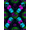 Multicolor Cyan Magenta Green, Pattern 4, variant on ODIKA 3'x5' Washable Throw Rug Gamer Retro Dice Console Arcade Symbols Alfombra Video for Entryway, Kitchen, Mudroom, Stain Resistant, Low Profile, Non-Slip