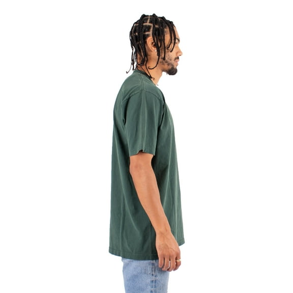 Garment-Dyed Crewneck T-Shirt - MOSS - 4XL