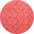 thumbnail image 1 of Ahgly Company Machine Washable Indoor Round Abstract Red Modern Area Rugs, 5' Round, 1 of 4