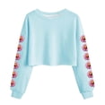 thumbnail image 1 of Camisetas de Manga Larga de las Mujeres Moda Impresa Suelta Casual Cuello Redondo Suéter Deportivo Top Se Ajusta Fiel Al Tamaño, 1 of 5
