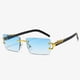 thumbnail image 2 of Typpkmm Fashion Rectangular Sunglasses Men Women Cheetah Brand Designer Rimless Cool Vacation Sun Glasses, 2 of 7