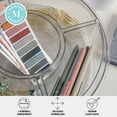 thumbnail image 4 of Martha Stewart Brody Divided Lazy Susan Organizer with 5 Removable Bins, Plastic 360° Rotating Desk Storage Organizer, 12 Inch, Clear, 4 of 9
