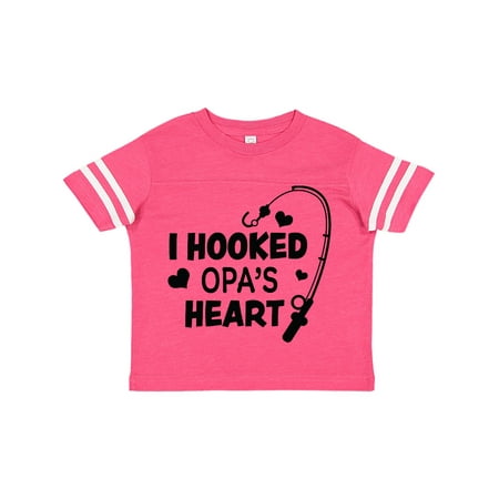 

Inktastic I Hooked Opa s Heart with Fishing Rod Gift Toddler Boy or Toddler Girl T-Shirt