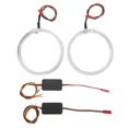 thumbnail image 1 of Pair 9?36V LED Angel Eyes Headlight Signal Lamp Halo Rings White Amber Dual Color Decorative for Car 105mm/4.13in, 1 of 5
